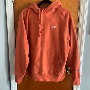 Champion Orange Reverse Weave Hoodie